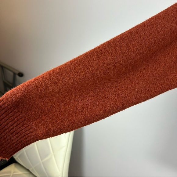 Madewell Alpaca Blend Orange Sweater Size Large - Picture 5 of 11